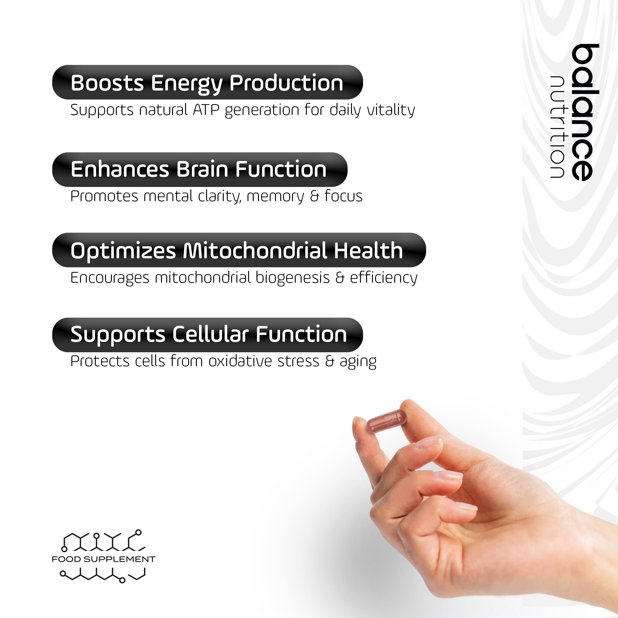 Advanced PQQ 20mg Capsules - High Purity Mitochondrial Support, 120 Capsules - Image 5