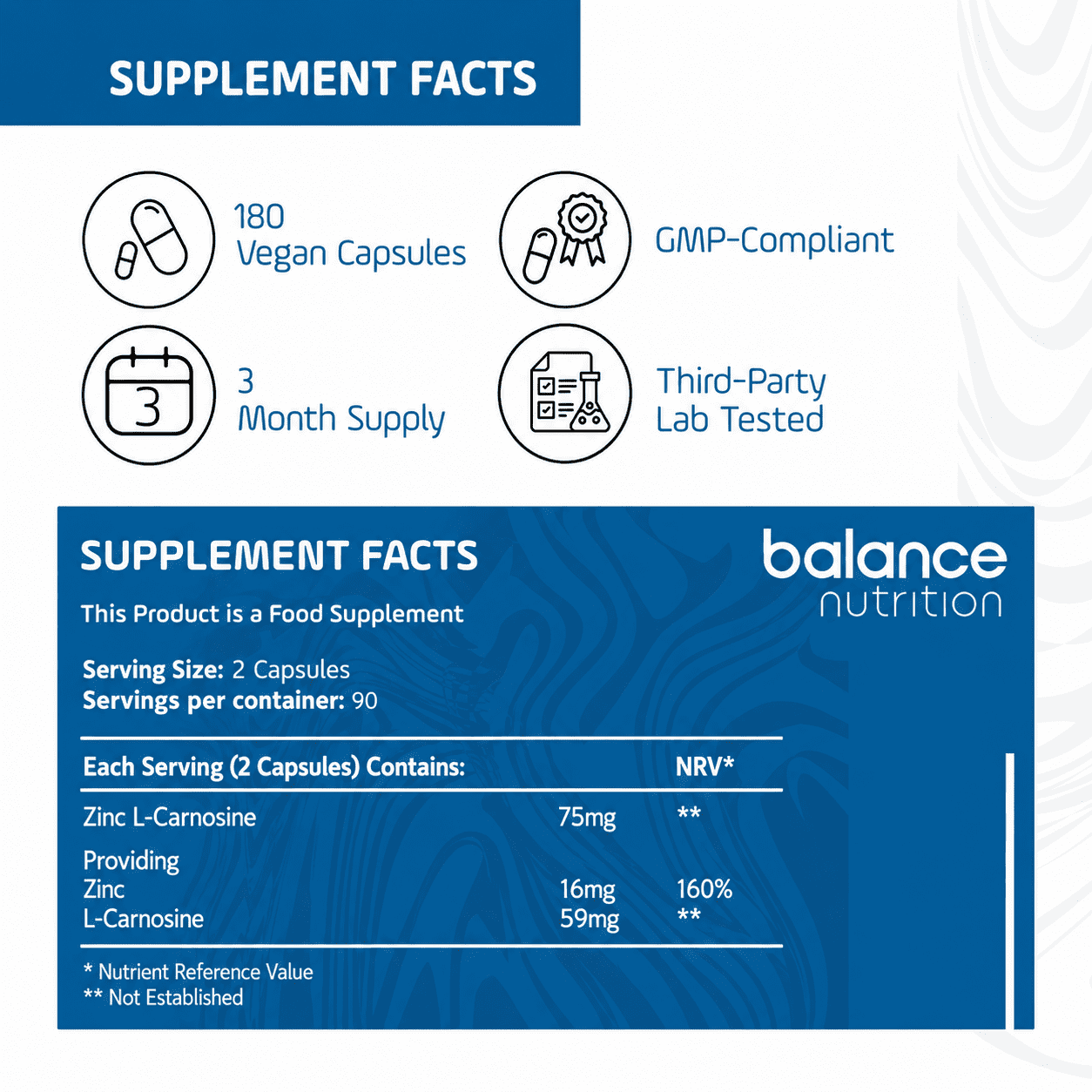 Zinc L-Carnosine Supplement, 75mg, 180 Capsules, Bioavailable Form Zinc L-Carnosine, Supports Gut Health, Digestive System, Nutrient Absorption - 3 Months Supply - Image 7